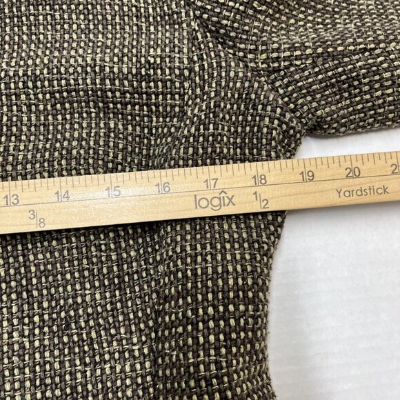 Doncaster Jacket Womans 10 Brown Woven Silk Tweed Blazer Cropped  Dark Academia - Picture 11 of 13